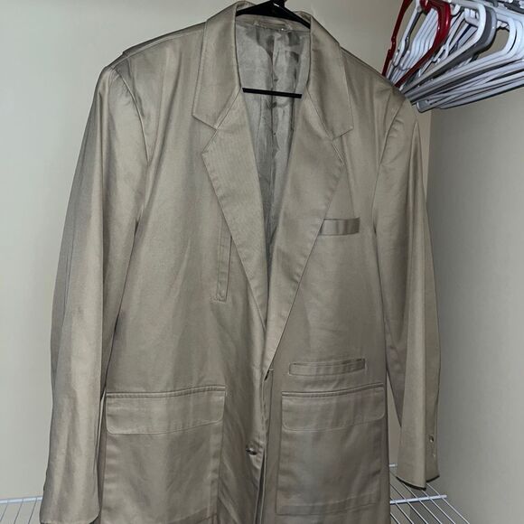 Mens 80s Banana Republic Mill Valley Safari Bush sport blazer travel jacket 44